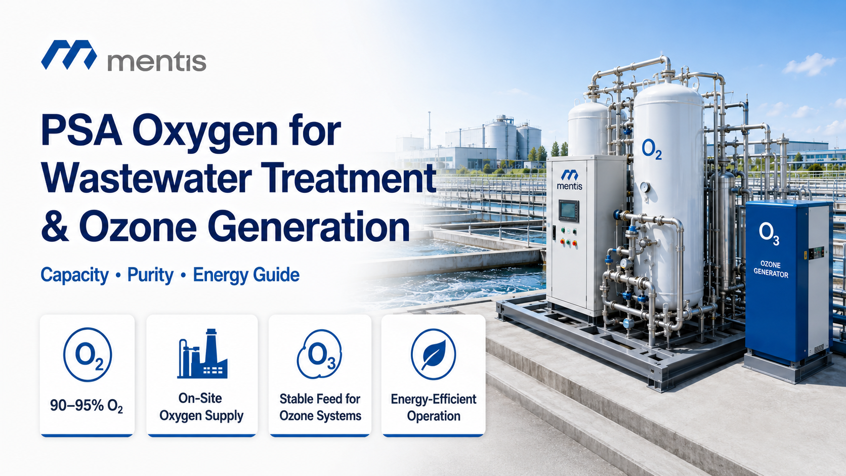 PSA Oxygen for Wastewater Treatment & Ozone Generation: Capacity, Purity and Energy Guide
