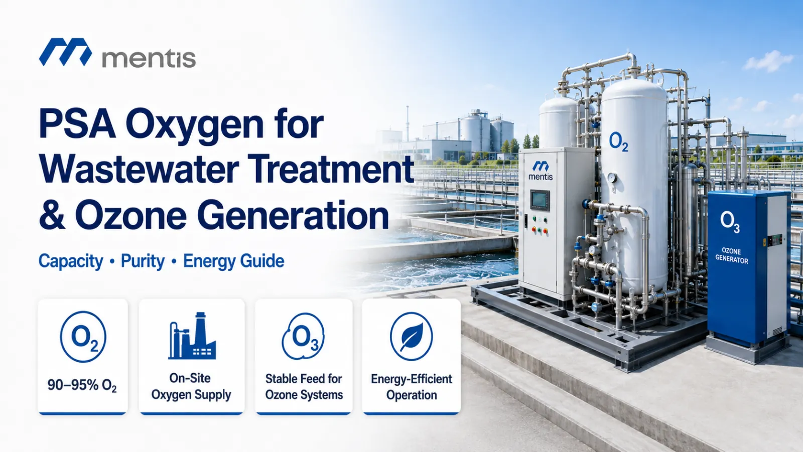 PSA Oxygen for Wastewater Treatment & Ozone Generation: Capacity, Purity and Energy Guide