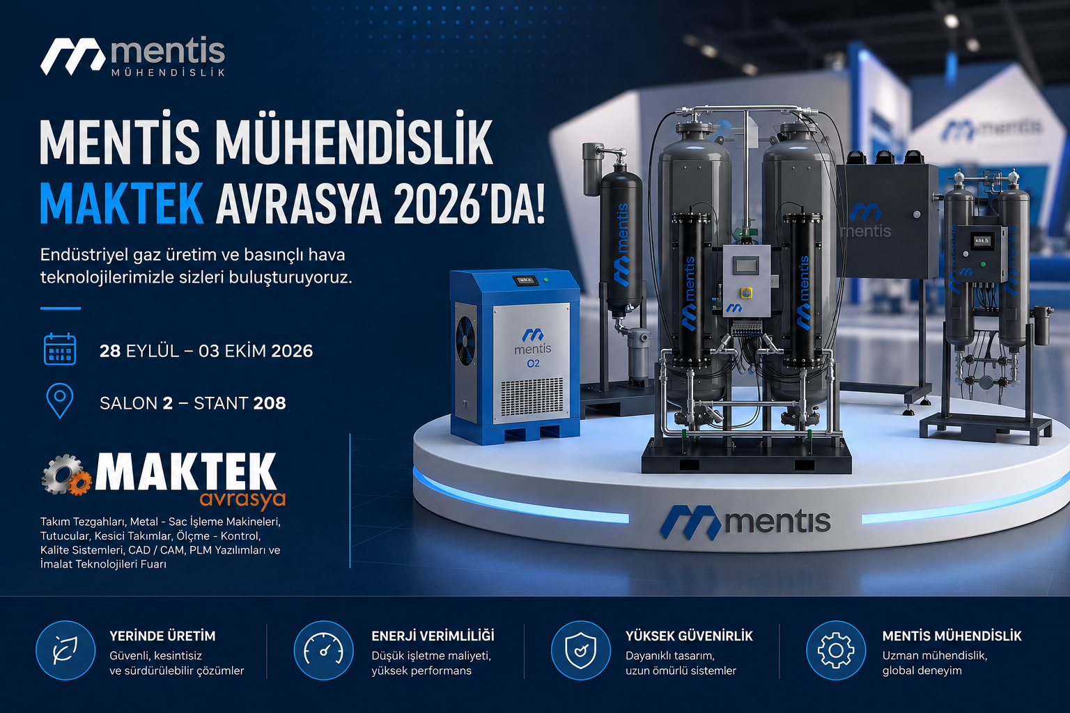 Mentis Mühendislik, MAKTEK Avrasya 2026’da!